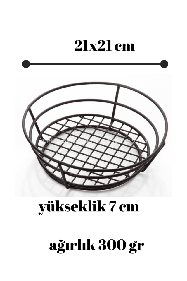 2 ADET Metal Sunum Sepeti, Yvarlak Büyük Boy Cafe Sunum Organizer Cafe Restoran Servis Standı