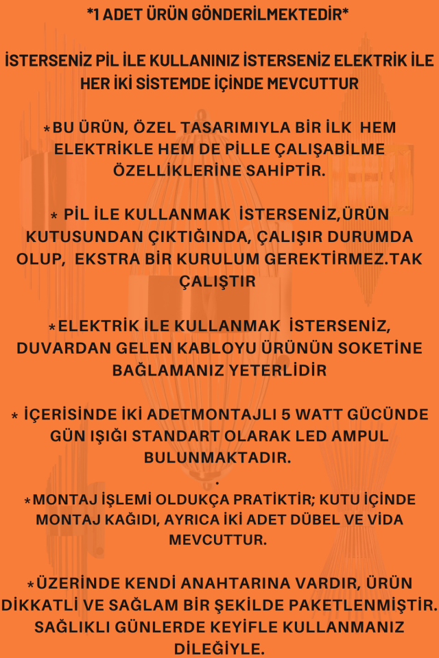Pramit Gümüş Aplik Pilli ve Elektrikli 2'si 1 Arada Ledli Duvar Aplik, Tak Çalıştır, Kablosuz Aplik